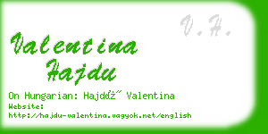 valentina hajdu business card